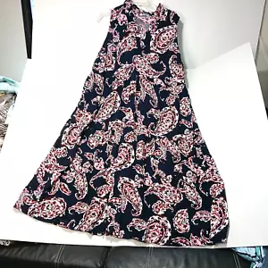 Crown & Ivy Colorful Modest Artsy Sleeveless Midi 2X Dress, Festival and Modern - Picture 1 of 10