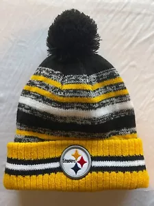 Cappello invernale Pittsburgh Steelers lavorato a maglia berretto nuova era cappello su campo pile USA - Foto 1 di 6