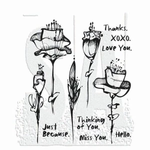 TIM HOLTZ CLING STAMPS "ABSTRACT FLORALS" CMS 479  MAKE SOMETHING BEAUTIFUL - Picture 1 of 8
