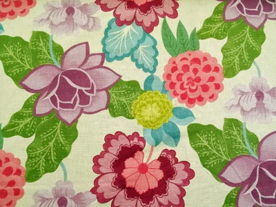 DESIGNER OSBORNE & LITTLE KILKEA NATURAL FLORAL UPHOLSTERY FABRIC $16.99/BTY 228 - Image 1 of 4