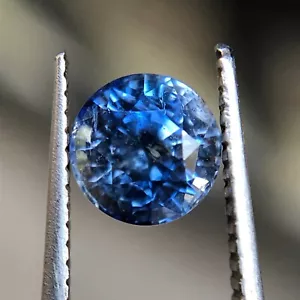 5mm 0.85 CT Natural Cornflower Blue Sapphire – Unheated Ceylon Round Gemstone - Picture 1 of 11