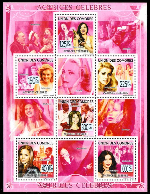 COMORO ISLANDS 2292KB - Famous Actresses "Souvenir Sheet" (pb90053) - Image 1 of 1