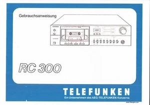 Telefunken Bedienungsanleitung user manual für RC 300 deutsch Copy - Picture 1 of 1
