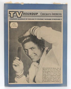 Chicago American TV Roundup November 27 1960 Edd Kookie Byrnes 77 Sunset Strip - Picture 1 of 3