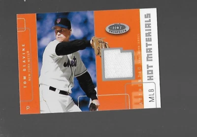2003  Tom Glavine, Fleer Hot Prospects, Relic, Hot Materials, Numbered 261/499 - Image 1 of 2