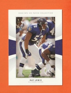 Colección de parches de cubierta superior Ray Lewis #63 Baltimore Ravens 2003 - Imagen 1 de 2