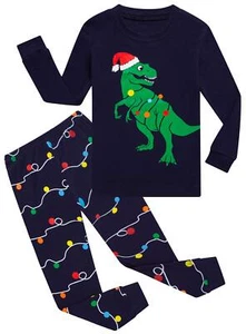 Big Girls Boys Long Sleeve Christmas Pajamas Sets Cotton Holiday Pyjamas Kids... - Picture 1 of 5