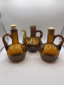 Vintage Hand Blown Mini Cruet Side Spout Pitchers (3) - Picture 1 of 13