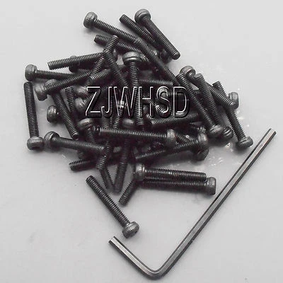 50pcs M2.5 x 16 Allen Hex Socket Cap Head Screw Ultra Hard Alloy Steel Bolt +Key - Image 1 of 2