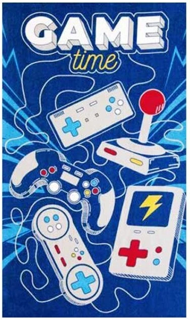 Toalla de Playa Consola de Juegos 30"x60" 100% Algodón Hecha en Brasil Foto 1 de 1