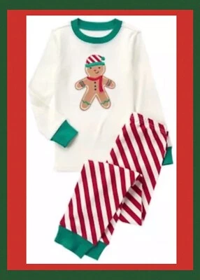 NWT Men’s 2XL Gymboree “GINGERBREAD BOY” Gymmies Sleepwear Pajamas COTTON 2pc - Image 1 of 3