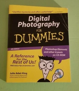 DIGITAL PHOTOGRAPHY FOR DUMMIES, Paperback Book & CD ROM, 2002 - Picture 1 of 2