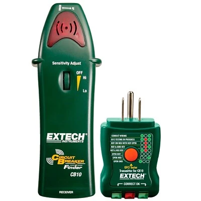 Extech CB10 Circuit Breaker Finder, Locates fuses/Breakers, Tests receptacles - Image 1 of 4