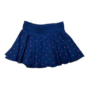 Girls Gymboree Size 4 Navy Heart Print Skirt - Picture 1 of 1
