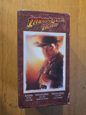 Indiana Jones Movie Trilogy 1989 VHS 3-Тape Box Set Collectors Edition Paramount - Image 1 of 4