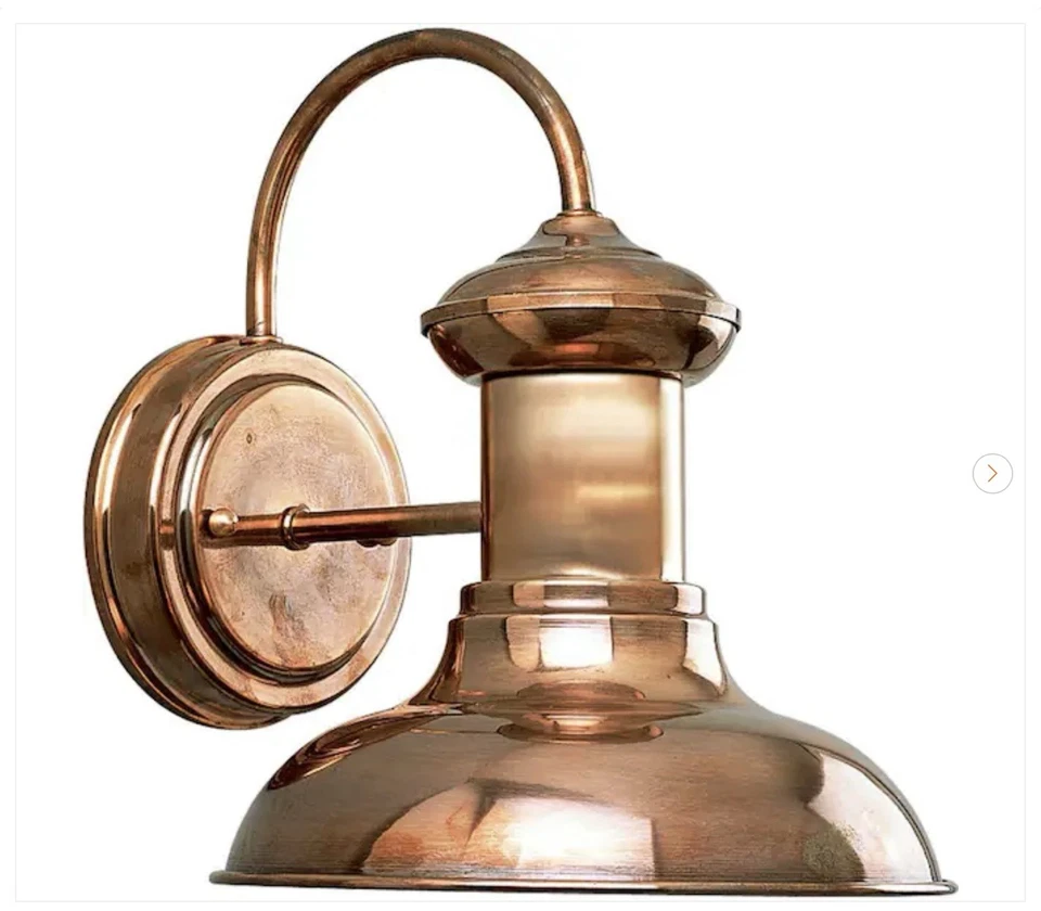 Progress Lighting Brookside 1-Light Solid Copper Farmhouse Outdoor Wall Lantern - Image 1 of 4