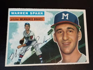 1956 Topps Warren Spahn #10 EX-MT *CLEAN* SHARP* RICH COLOR - Bild 1 von 2
