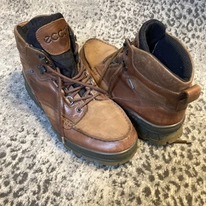 Ecco Track 25 High GTX Casual Hiking Leather Boots Brown Men Sz 11/11.5 US 45 EU - Picture 1 of 22