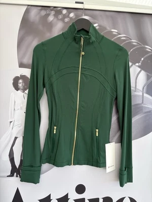 Lululemon -  UK 8 - Define Jacket Nulu - Green & Gold - new with tags RRP £108 - Image 1 of 4