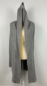Athleta Strickjacke Wickel meliert grau Langarm Kapuze Daumenloch Taschen USA Medium M - Bild 1 von 8
