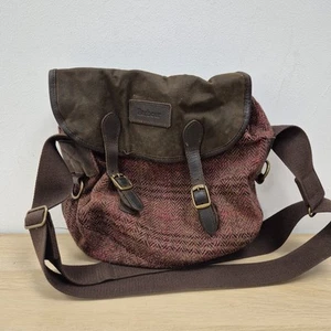 Barbour Letter Mail Rider Bag Wax Estate Tweed Wool Tartan Satchel Messenger Bag - Picture 1 of 10