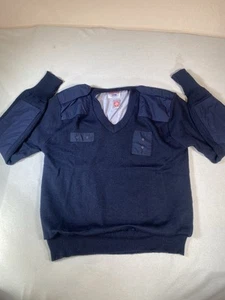 Suéter Azul Tapón de Viento Mezcla de Lana Para Hombre Grande Forrado De Colección Hecho en EE. UU. - Imagen 1 de 10