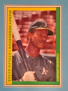 1990 Fantasy Baseball Magazine Rickey Henderson Oakland Athletics #4 hand-cut ⚾ - Picture 1 of 2