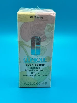 Base Clinique Even Better Makeup FPS 15 WN 01 linho muito bom estado quente neutro 1 oz - Imagem 1 de 4