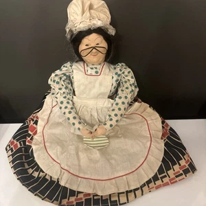 Vintage Russian Tea Cozy Teapot Warmer Doll Colorful Folk Art Lady 18” Glasses - Picture 1 of 9