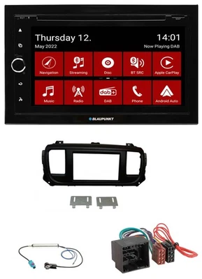 Blaupunkt MP3 DVD Bluetooth DAB 2DIN USB Autoradio für Citroen Jumpy Spacetourer - Bild 1 von 4