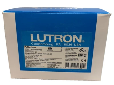 Teclado Lutron Palladiom HQWT-U-P4W-WH, HomeWorks QS - Blanco - Nueva caja abierta Foto 1 de 3