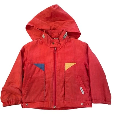 Chaqueta cortavientos vintage London Fog Boys 4 capucha ligera cremallera colorida LEER Foto 1 de 4