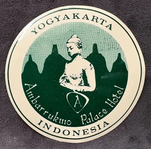 AMBARRUKMO PALACE HOTEL-YOGYAKARTA INDONESIA-LUGGAGE LABEL - Picture 1 of 2