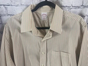 Vintage Brooks Brothers Hemd Herren 17,5-34 L/S Knopfleiste mehrfarbig gestreift - Bild 1 von 4
