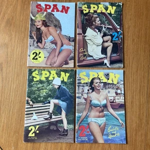 4 Vintage Pocket SPAN Magazines 1965/66 No 123,124,127,138 Glamour Spick & Span - Picture 1 of 5