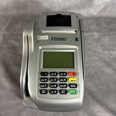 First Data FD200TI (Dial/IP) Credit Card Machine UNTESTED - Image 1 of 4
