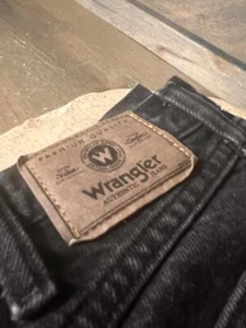 VINTAGE Wrangler Jeans Mens BLACK Pants Cotton SIZE 38/30 - Picture 1 of 7