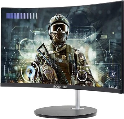 Sceptre Curved 24" 75Hz Professional LED Monitor 1080p 98% sRGB 792343323334 NEW - Image 1 of 2