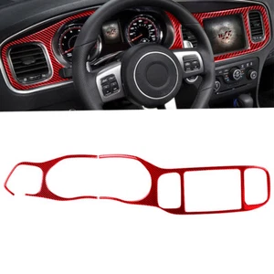 For Dodge Charger 2011-14 Red Carbon Fiber Inner Instrument Cluster Panel Cover - Picture 1 of 11