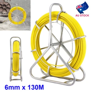 AU Fish Tape Puller Fiberglass 130M×6MM Wire Cable Running Duct Rodder Tool - Picture 1 of 10
