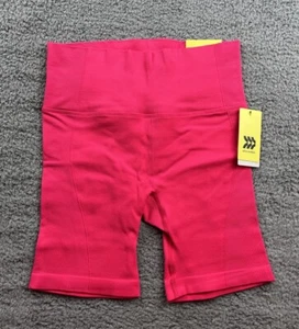 All in Motion Women's Size Large Seamless High Rise Rib Bike Shorts Red - Picture 1 of 8