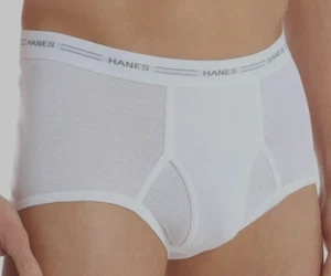 Hanes 6 Pack Tagless White Boys Briefs Underwear Size M Medium (10-12) NIP - Picture 1 of 7