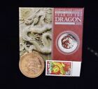 2012 YEAR OF THE DRAGON 1 OZ SILVER_ COLORIZED_ PROOF COIN/OGP+ BONUS ITEMS !