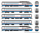 Rapido Trains 525504 N Amtrak Ph Iii Late Rtl Turboliner - Dc/Dcc/Sound Set #4