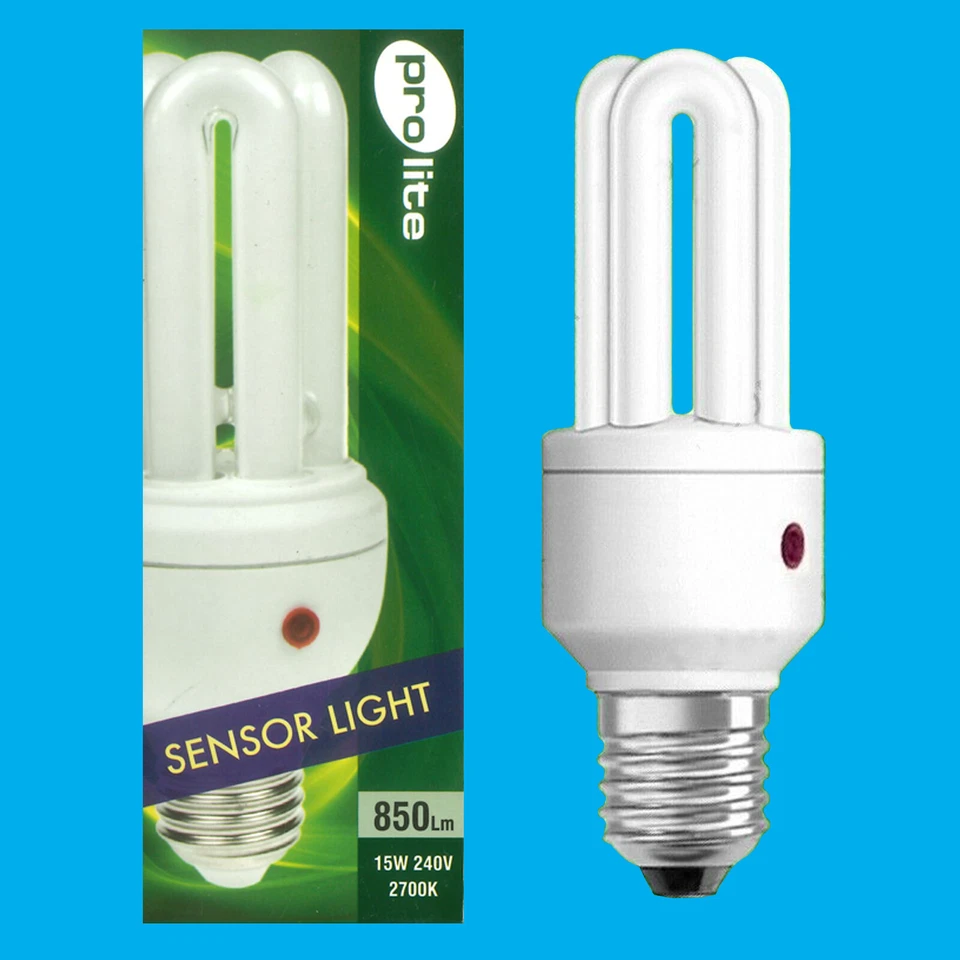 15W LOW ENERGY DUSK TILL DAWN SENSOR SECURITY LAMP NIGHT LIGHT BULB E27 SCREW - Image 1 of 1