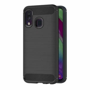 AICEK Cover Compatible Samsung Galaxy A40, Nero Custodia Samsung A40 Silicone Mo - Foto 1 di 1