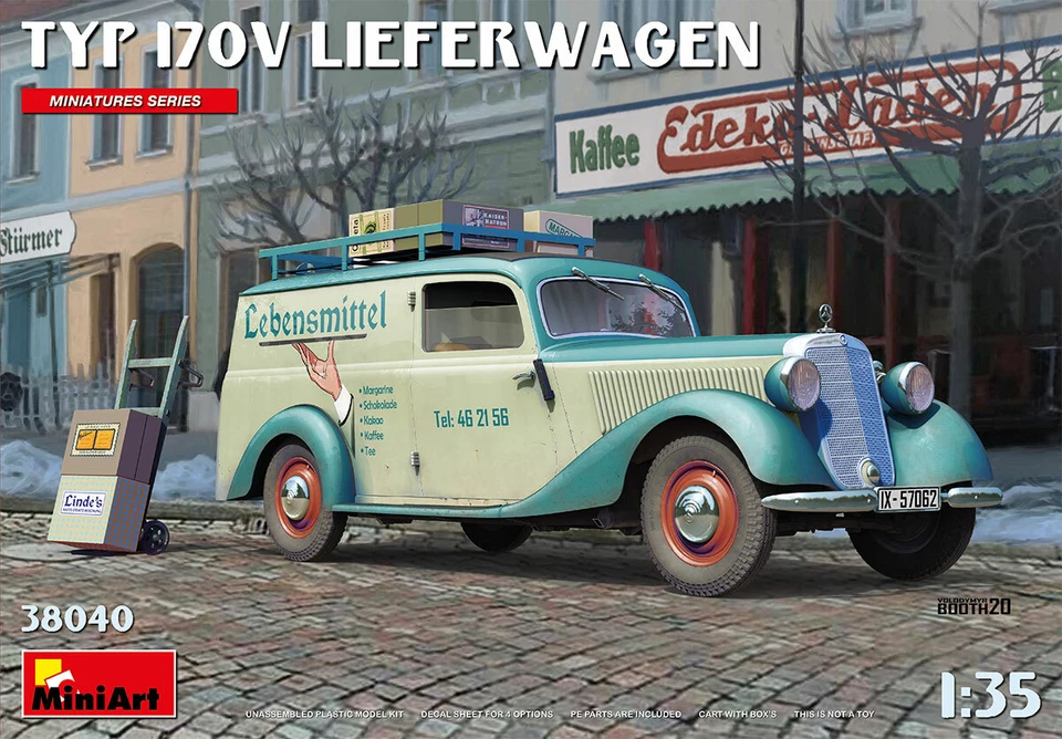 Typ 170v Lieferwagen 1:35 Plastic Model Kit MINIART - Immagine 1 di 1