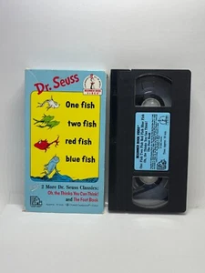 Dr. Seuss VHS 1989 Tape Beginner Book Video One Fish Two Fish Red Fish Blue Fish - Picture 1 of 6