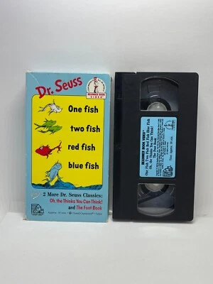 Dr. Seuss VHS 1989 Tape Beginner Book Video One Fish Two Fish Red Fish Blue Fish - Image 1 of 4