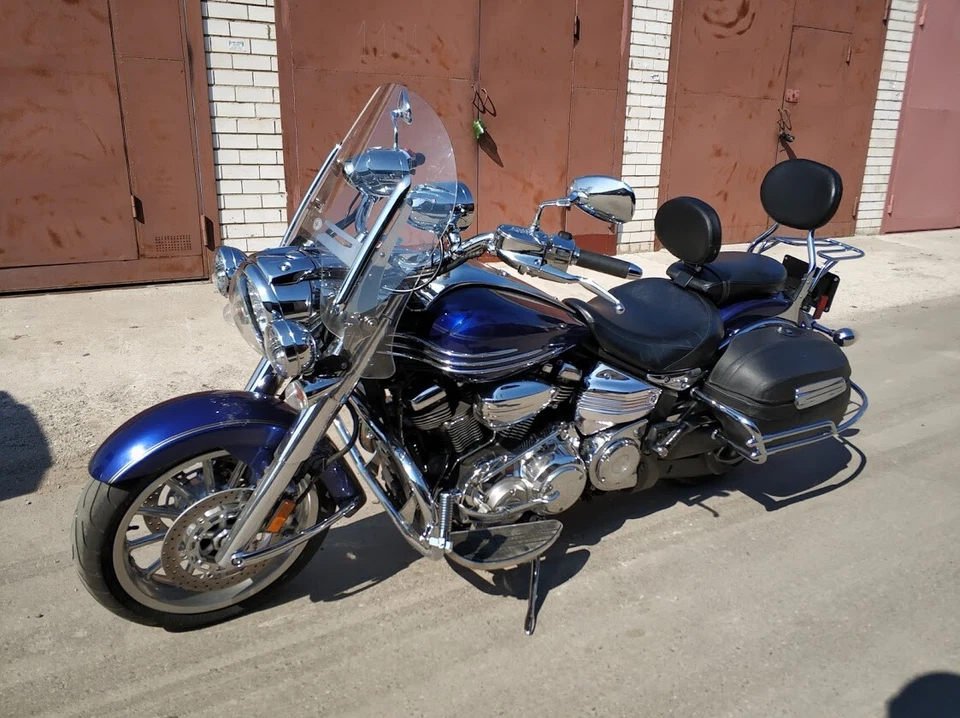 SIDEBAGS TRIM  RAILS BARS Saddlebags Guards Rear 4 YAMAHA Road liner Stratoliner - Image 1 of 4